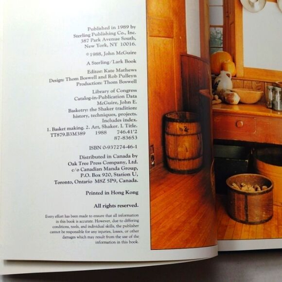 Basketry: The Shaker Tradition by John E. McGuire Hardcover Book 1st Edtn. 1990‎ - Picture 3 of 5